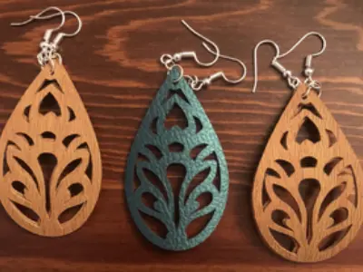 earrings are easy to make with a Cricut