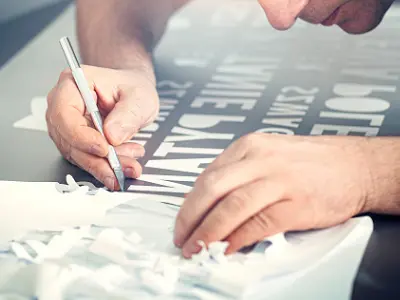 cutting vinyl the old way