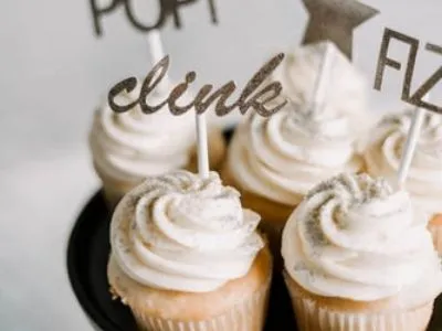 Cut cupcake toppers on a Cricut machine