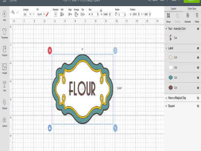 Flattening objects in Cricut makes them look right when they're cut out.