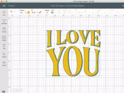 "I Love You" in Cricut Design Space