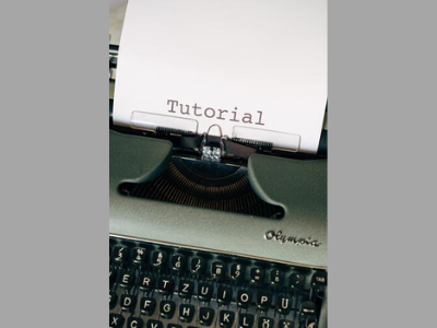 Someone typing the word "tutorial"