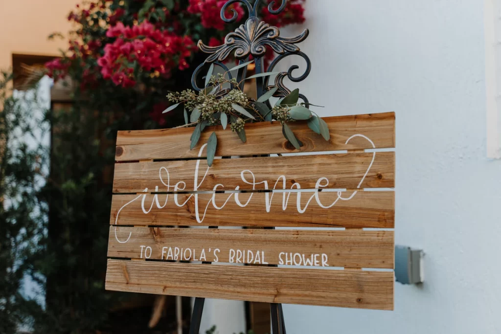 wood sign with vinyl